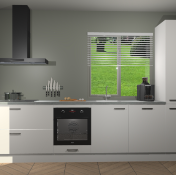 Zijdegrijze hoogglans keuken Antigua 47221