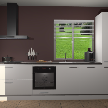 Zijdegrijze hoogglans keuken Antigua 47251