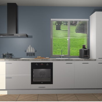 Zijdegrijze hoogglans keuken Antigua 47264