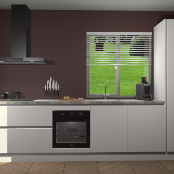 Zijdegrijze hoogglans greeploze keuken Antigua 47265