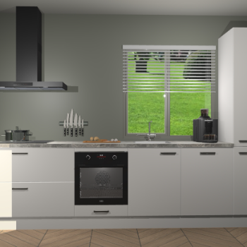 Zijdegrijze hoogglans keuken Antigua 47267