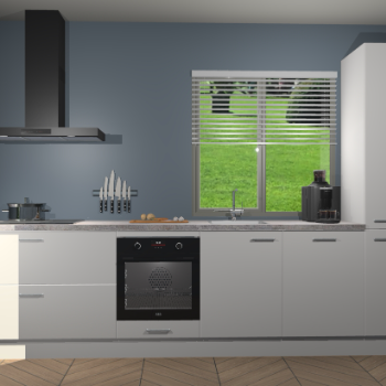 Zijdegrijze hoogglans keuken Antigua 47270