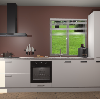 Zijdegrijze hoogglans keuken Antigua 47272