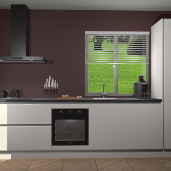 Zijdegrijze hoogglans greeploze keuken Antigua 47286