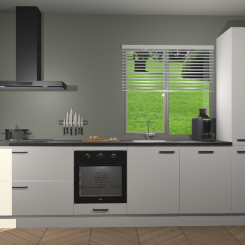 Zijdegrijze hoogglans keuken Antigua 47288