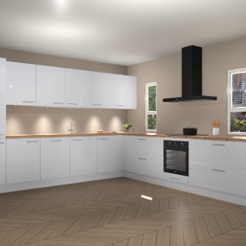 Sneeuwwitte hoogglans keuken Solola 87108