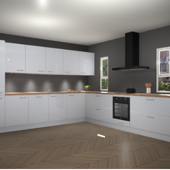 Sneeuwwitte hoogglans keuken Solola 87109