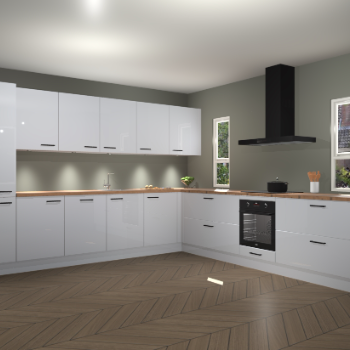 Sneeuwwitte hoogglans keuken Solola 87111