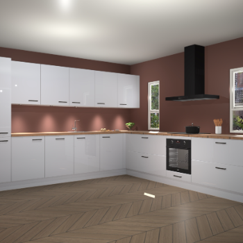 Sneeuwwitte hoogglans keuken Solola 87112