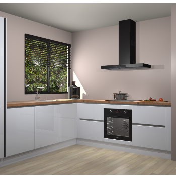 Sneeuwwitte hoogglans greeploze keuken Benidorm 47736