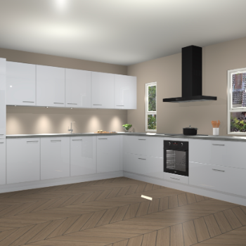 Sneeuwwitte hoogglans keuken Solola 87116