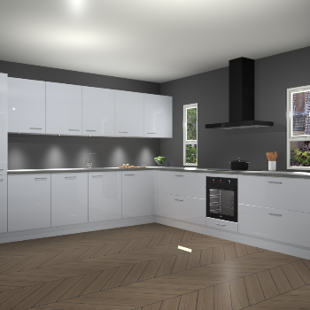 Sneeuwwitte hoogglans keuken Solola 87117