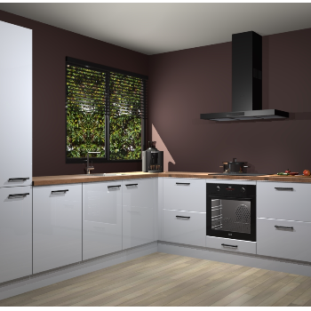 Sneeuwwitte hoogglans keuken Benidorm 47821