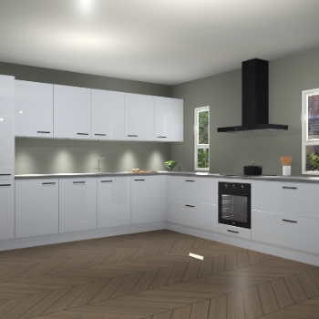 Sneeuwwitte hoogglans keuken Solola 87119