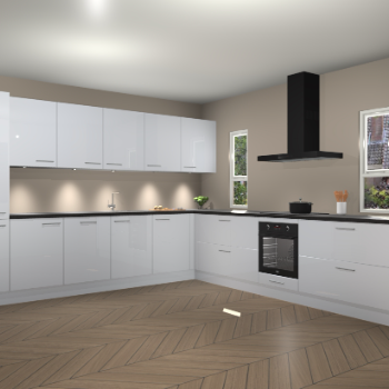 Sneeuwwitte hoogglans keuken Solola 87122