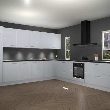 Sneeuwwitte hoogglans keuken Solola 87123