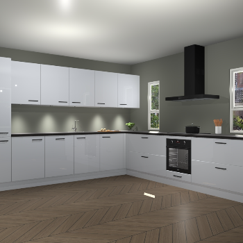 Sneeuwwitte hoogglans keuken Solola 87125