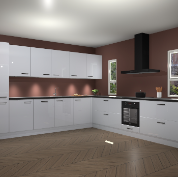 Sneeuwwitte hoogglans keuken Solola 87126