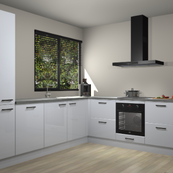 Sneeuwwitte hoogglans keuken Benidorm 47880