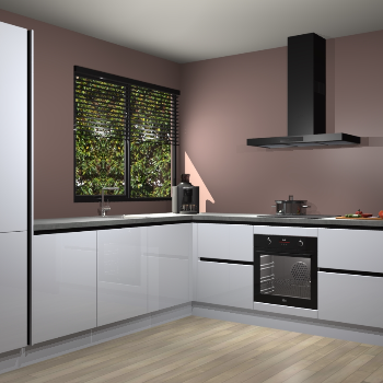 Sneeuwwitte hoogglans greeploze keuken Benidorm 47881