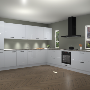 Sneeuwwitte hoogglans keuken Solola 87137