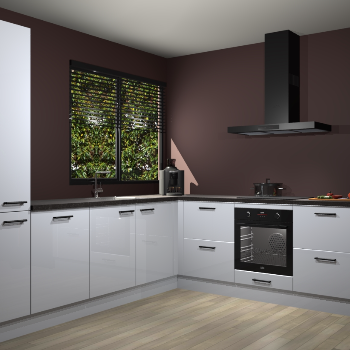 Sneeuwwitte hoogglans keuken Benidorm 47891