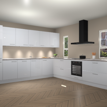 Sneeuwwitte hoogglans keuken Solola 87140