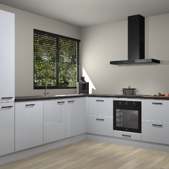 Sneeuwwitte hoogglans keuken Benidorm 47892