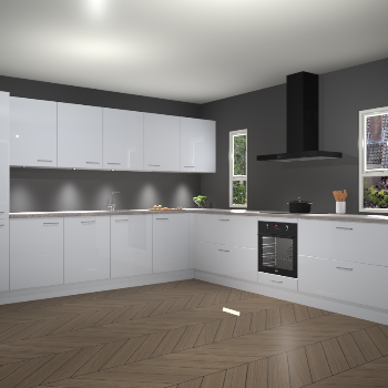 Sneeuwwitte hoogglans keuken Solola 87141