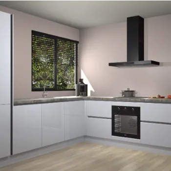 Sneeuwwitte hoogglans greeploze keuken Benidorm 47919