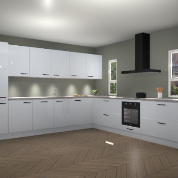 Sneeuwwitte hoogglans keuken Solola 87143