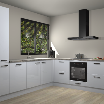 Sneeuwwitte hoogglans keuken Benidorm 47921