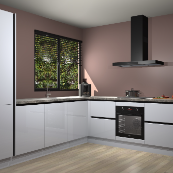 Sneeuwwitte hoogglans greeploze keuken Benidorm 47922