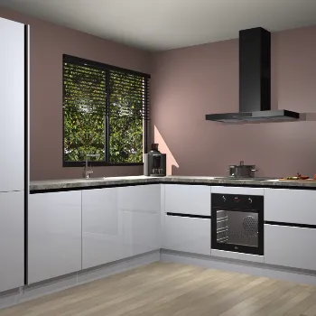Sneeuwwitte hoogglans greeploze keuken Benidorm 47922