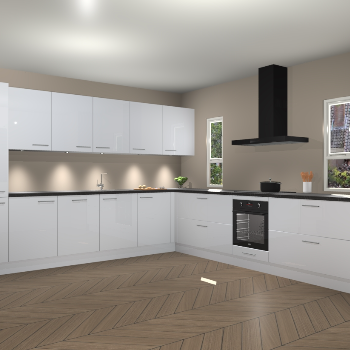 Sneeuwwitte hoogglans keuken Solola 87176