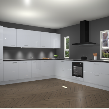 Sneeuwwitte hoogglans keuken Solola 87177