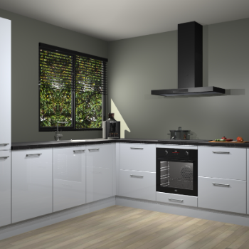 Sneeuwwitte hoogglans keuken Benidorm 48032