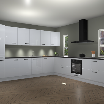 Sneeuwwitte hoogglans keuken Solola 87179