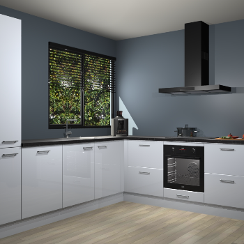 Sneeuwwitte hoogglans keuken Benidorm 48033