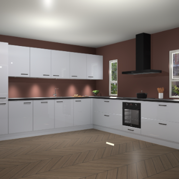 Sneeuwwitte hoogglans keuken Solola 87180