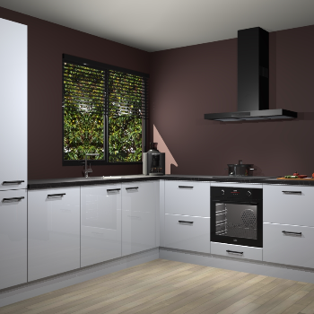 Sneeuwwitte hoogglans keuken Benidorm 48036