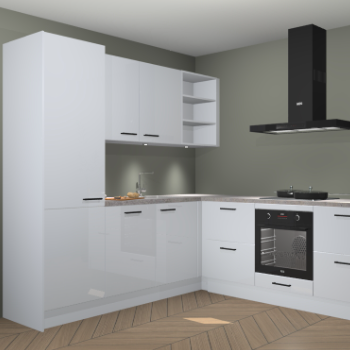 Sneeuwwitte hoogglans keuken Turek 80158