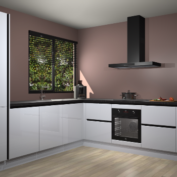 Sneeuwwitte hoogglans greeploze keuken Benidorm 48073