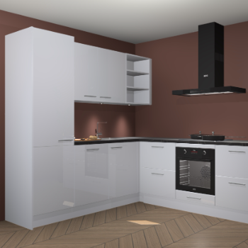 Sneeuwwitte hoogglans keuken Turek80161