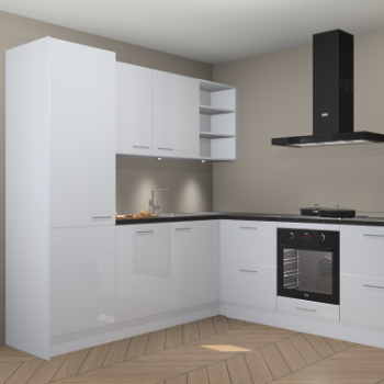 Sneeuwwitte hoogglans keuken Turek 80162