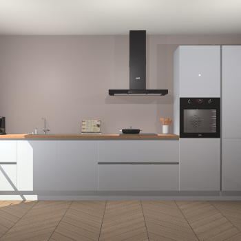 Sneeuwwitte hoogglans greeploze keuken Leuven 49491