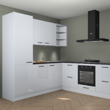 Sneeuwwitte hoogglans keuken Turek 80166