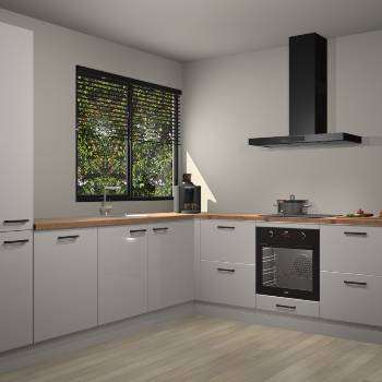 Zijdegrijze hoogglans keuken Benidorm 48090