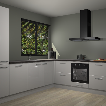 Zijdegrijze hoogglans keuken Benidorm 48120