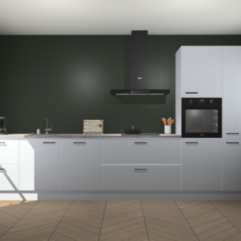 Sneeuwwitte hoogglans keuken Leuven 49613